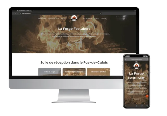 Site de La Forge Événements sur ordinateur et sur téléphone